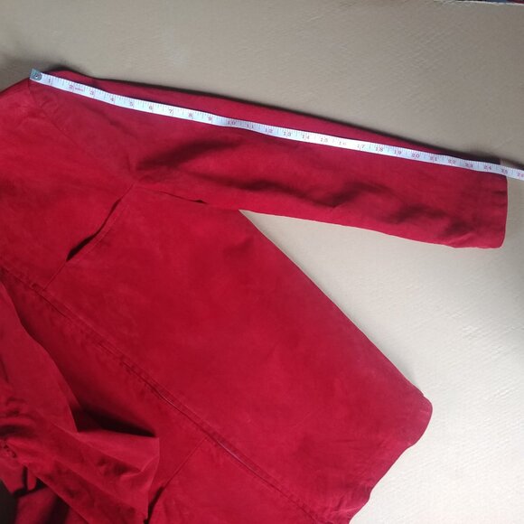 Vintage Danier made in Canada genuine red suede leather jacket Medium - Picture 6 of 16